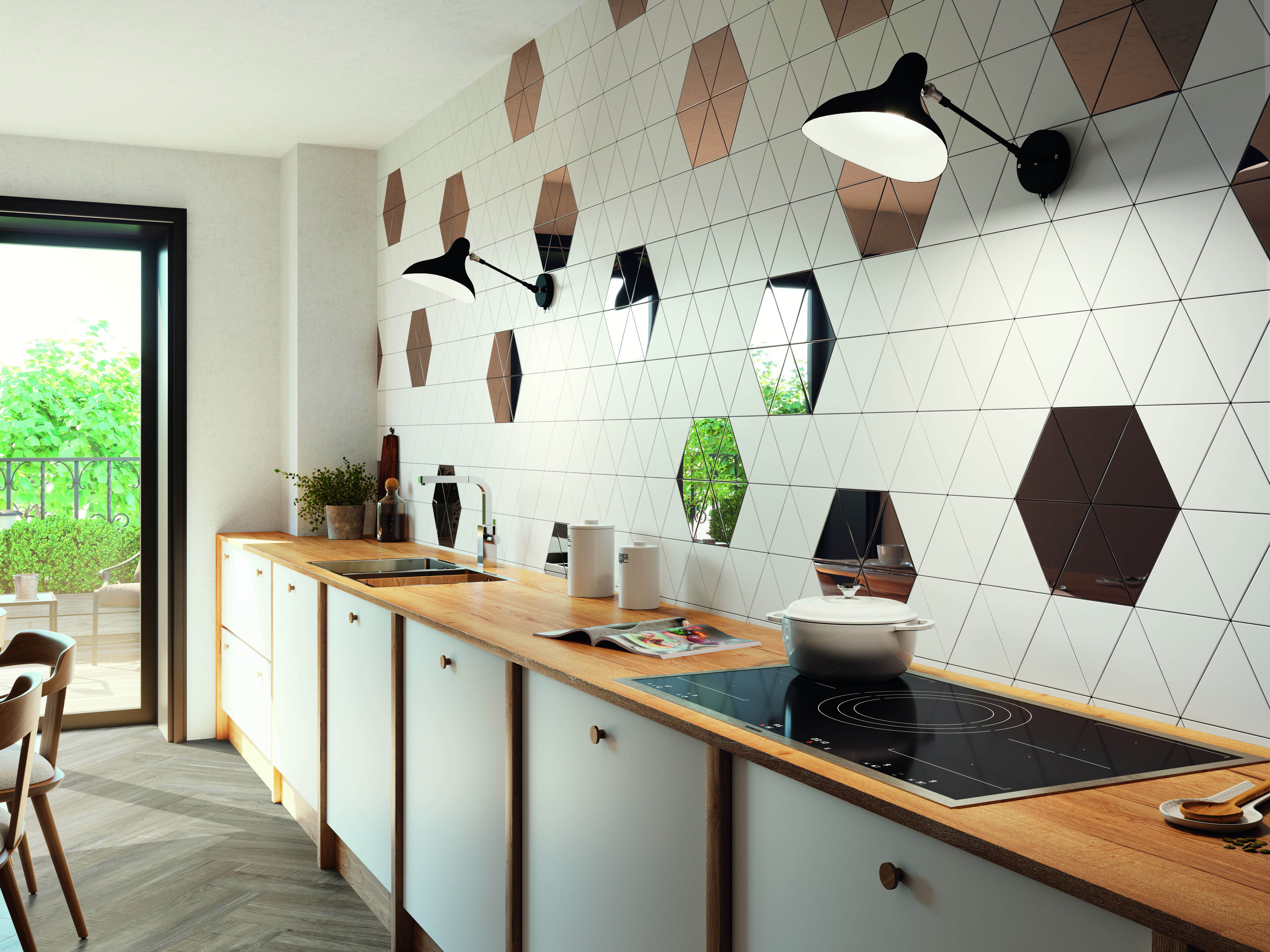 6 X 6 EVOKE TRIANGLE LAYER WHITE MATTE